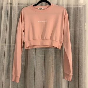 Cropped Crew Neck Pullover
